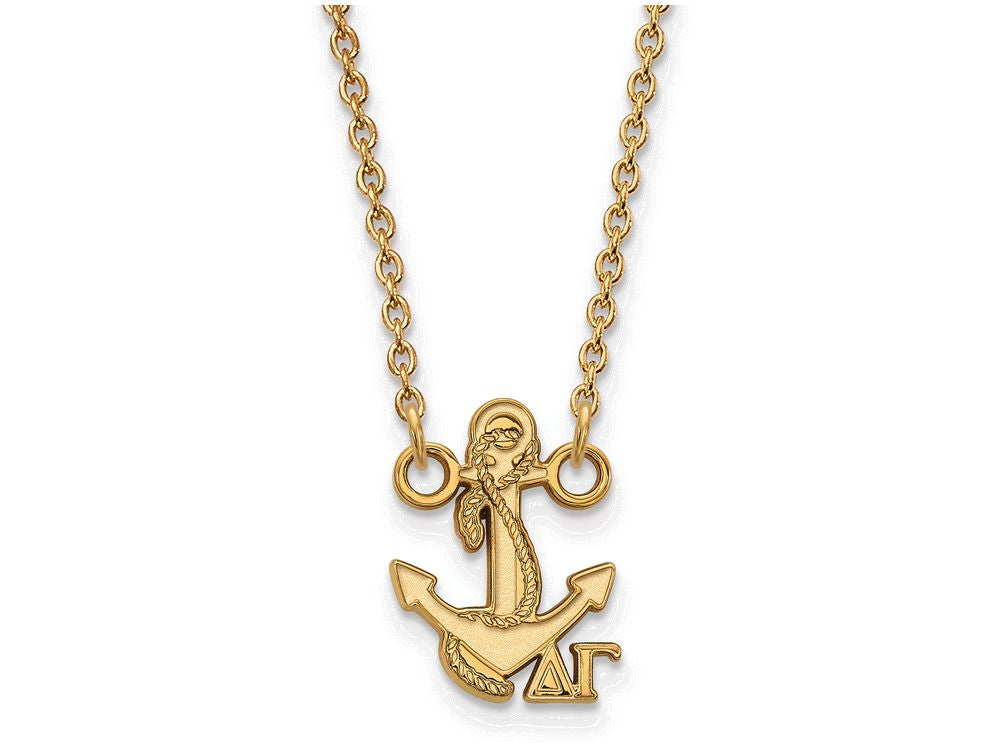 Logoart Sterling Silver Gp Delta Gamma Extra Small Pendant Necklace