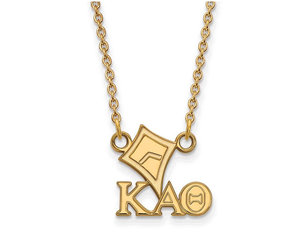 Logoart Sterling Silver Gp Kappa Alpha Theta Extra Small Pendant Necklace