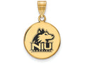 Logoart Sterling Silver Gp Northern Illinois U Medium Enamel Disc Pendant