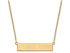 Logoart Sterling Silver Gp Pittsburh Penguins Small Bar Necklace
