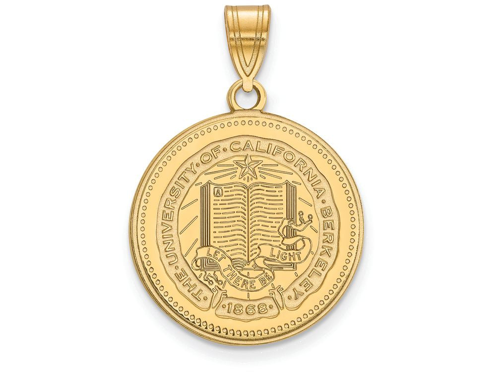 Logoart Sterling Silver Gp University Of California Berkeley Large Crest Pendant Necklace