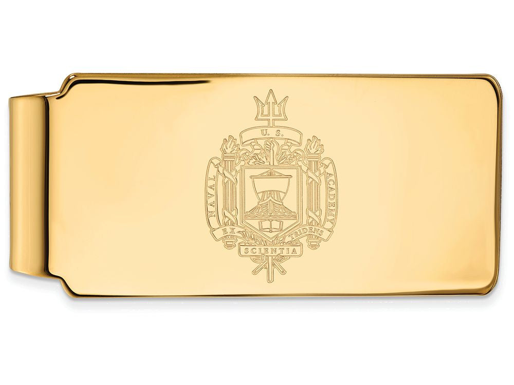 Logoart Sterling Silver Gp Navy Money Clip Crest