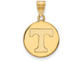 Logoart Sterling Silver Gp University Of Tennessee Medium Disc Pendant