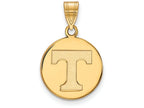 Logoart Sterling Silver Gp University Of Tennessee Medium Disc Pendant