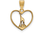 Logoart Sterling Silver Gp Alpha Epsilon Phi Heart Pendant