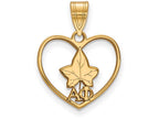 Logoart Sterling Silver Gp Alpha Phi Heart Pendant