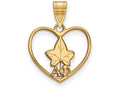 Logoart Sterling Silver Gp Alpha Phi Heart Pendant