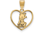 Logoart Sterling Silver Gp Alpha Xi Delta Heart Pendant