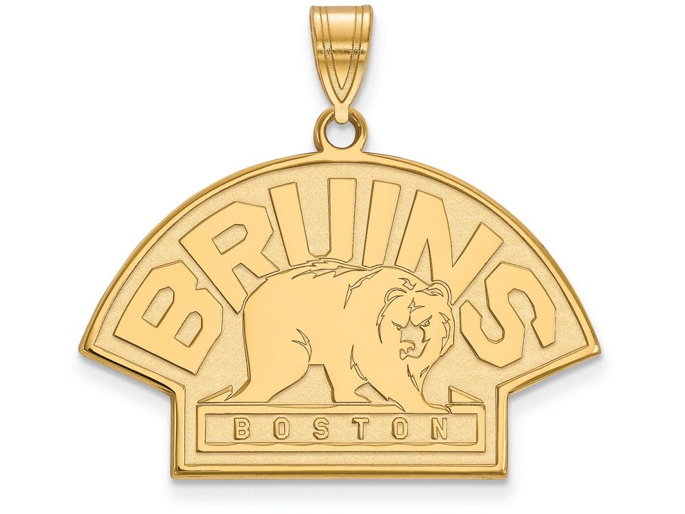 Sterling Silver Gp Nhl Logoart Boston Bruins Large Pendant