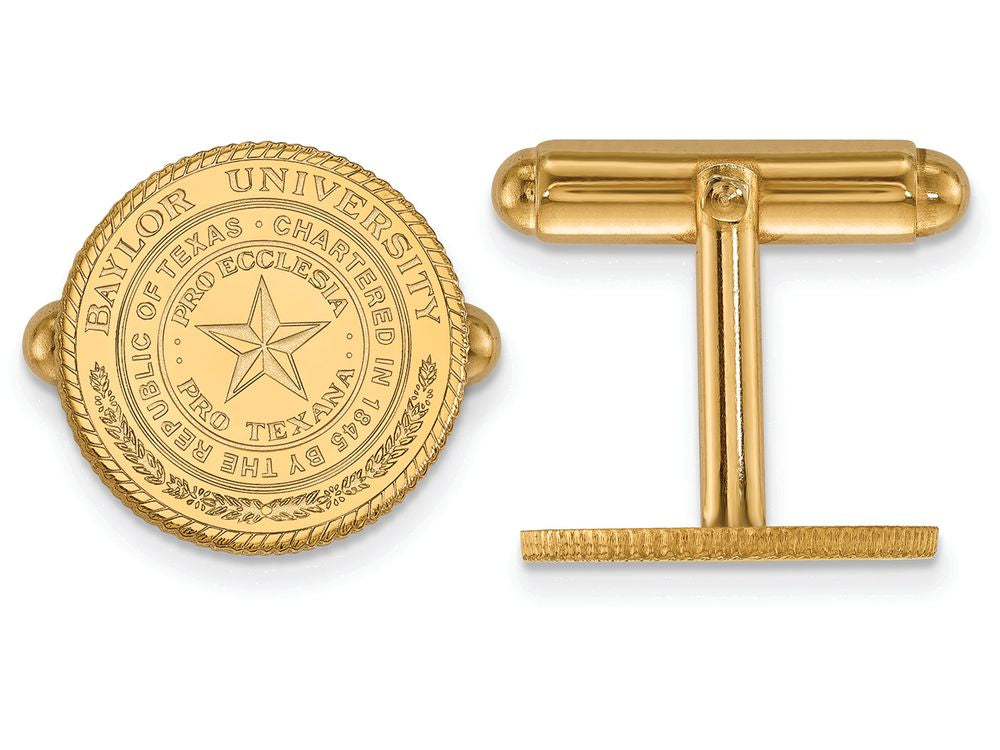 Logoart Sterling Silver Gp Baylor University Crest Cuff Link