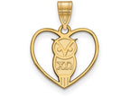 Logoart Sterling Silver Gp Chi Omega Heart Pendant