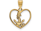 Logoart Sterling Silver Gp Delta Gamma Heart Pendant