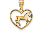 Logoart Sterling Silver Gp Delta Phi Epsilon Heart Pendant