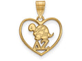 Logoart Sterling Silver Gp Delta Zeta Heart Pendant