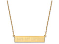 Logoart Sterling Silver Gp Tampa Bay Lightning Small Bar Necklace