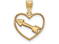 Logoart Sterling Silver Gp Pi Beta Phi Heart Pendant