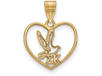 Logoart Sterling Silver Gp Sigma Kappa Heart Pendant