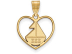Logoart Sterling Silver Gp Sigma Sigma Sigma Heart Pendant