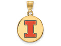 Logoart Sterling Silver Gp University Of Illinois Med Enamel Disc Pendant