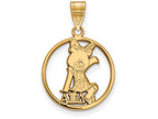 Logoart Sterling Silver Gp Alpha Xi Delta Medium Circle Pendant