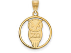 Logoart Sterling Silver Gp Chi Omega Medium Circle Pendant