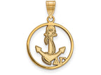 Logoart Sterling Silver Gp Delta Gamma Medium Circle Pendant