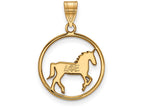 Logoart Sterling Silver Gp Delta Phi Epsilon Medium Circle Pendant