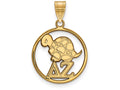 Logoart Sterling Silver Gp Delta Zeta Medium Circle Pendant