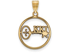 Logoart Sterling Silver Gp Kappa Kappa Gamma Medium Circle Pendant