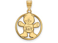 Logoart Sterling Silver Gp Sigma Delta Tau Medium Circle Pendant