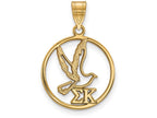 Logoart Sterling Silver Gp Sigma Kappa Medium Circle Pendant