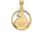 Logoart Sterling Silver Gp Sigma Sigma Sigma Medium Circle Pendant