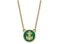 Logoart Sterling Silver Gp Alpha Sigma Tau Small Enamel Pendant Necklace