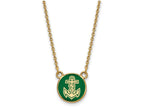 Logoart Sterling Silver Gp Alpha Sigma Tau Small Enamel Pendant Necklace