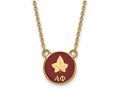 Logoart Sterling Silver Gp Alpha Phi Small Enamel Pendant Necklace