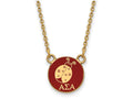 Logoart Sterling Silver Gp Alpha Sigma Alpha Small Enamel Pendant Necklace