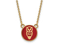 Logoart Sterling Silver Gp Chi Omega Small Enamel Pendant Necklace