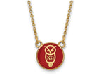 Logoart Sterling Silver Gp Chi Omega Small Enamel Pendant Necklace