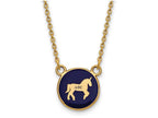 Logoart Sterling Silver Gp Delta Phi Epsilon Small Enamel Pendant Necklace