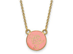 Logoart Sterling Silver Gp Delta Zeta Small Enamel Pendant Necklace