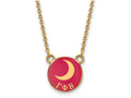 Logoart Sterling Silver Gp Gamma Phi Beta Small Enamel Pendant Necklace
