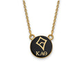 Logoart Sterling Silver Gp Kappa Alpha Theta Small Enamel Pendant Necklace
