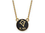 Logoart Sterling Silver Gp Kappa Alpha Theta Small Enamel Pendant Necklace