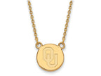 Logoart Sterling Silver Gp Oklahoma Small Disc Necklace