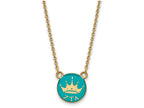 Logoart Sterling Silver Gp Zeta Tau Alpha Small Enamel Pendant Necklace