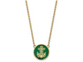 Logoart Sterling Silver Gp Alpha Sigma Tau Large Enamel Pendant Necklace