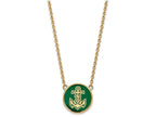 Logoart Sterling Silver Gp Alpha Sigma Tau Large Enamel Pendant Necklace