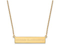 Logoart Sterling Silver Gp Chicago Blackhawks Small Bar Necklace