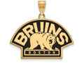 Sterling Silver Gp Nhl Logoart Boston Bruins Large Enamel Pendant