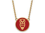 Logoart Sterling Silver Gp Chi Omega Large Enamel Pendant Necklace